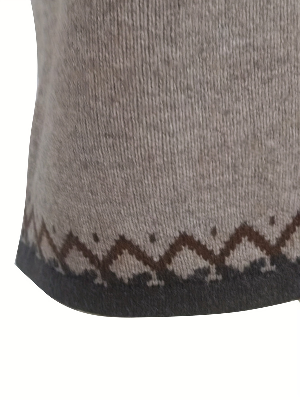 Chevyok Fair Isle Button-Front Cardigan – Knitted Women Autumn Casual Oversized Longline Cardigan