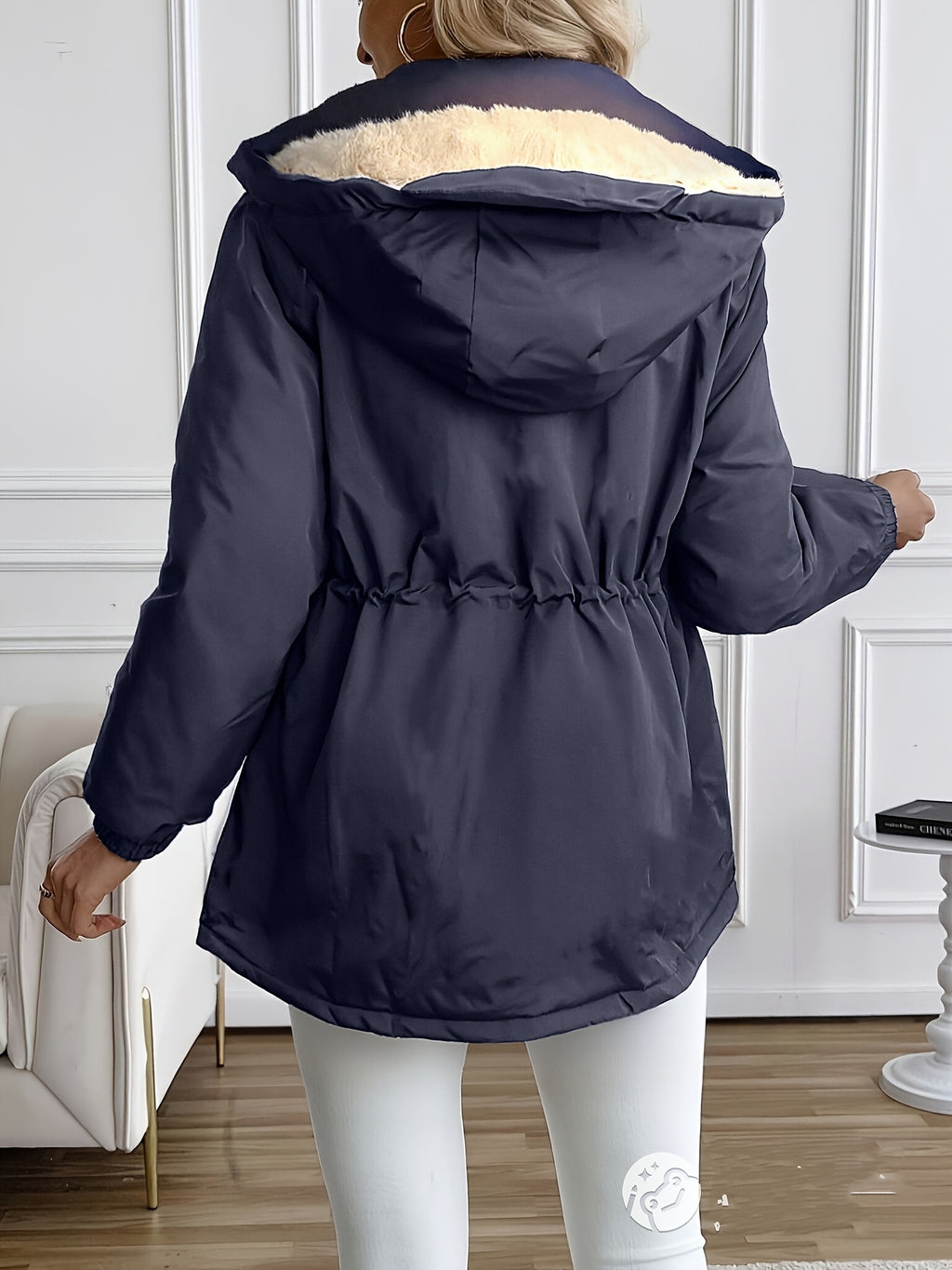 Shepra Faux-Fur Lined Hooded Parka Jacket – Waterproof Winter Parka Women Hooded Longline Jacket