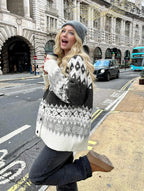 Zigmotte Fair Isle Cardigan – Fair Isle Cardigan Womens Ladies Knit Sweater Button Front Casual