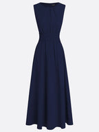 Cintura Gathered Waist Maxi Dress – Chiffon Bridesmaid Wedding Guest Women Formal Evening Sleeveless Maxi Dress