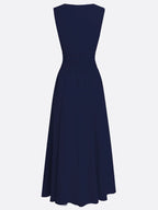 Cintura Gathered Waist Maxi Dress – Chiffon Bridesmaid Wedding Guest Women Formal Evening Sleeveless Maxi Dress