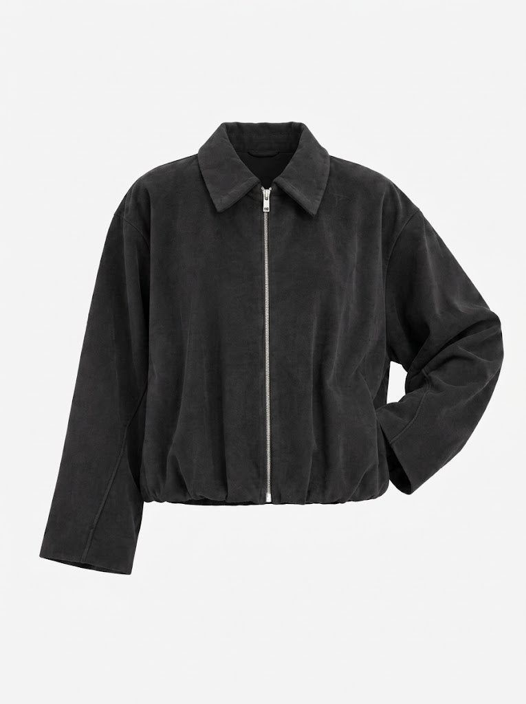 Collette Zip-Up Bomber Jacket – Velvet Women Casual Autumn Everyday Relaxed Collared Jacket