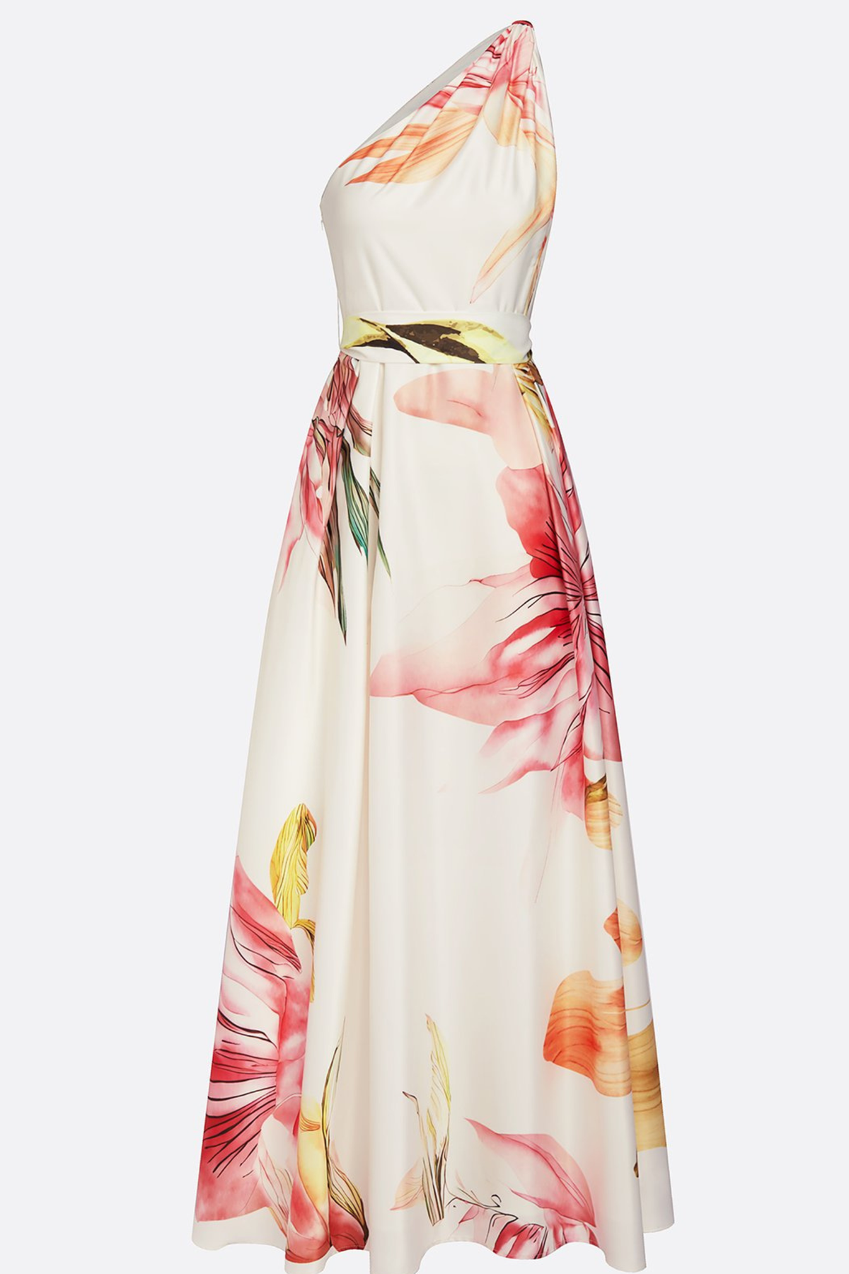 Petalia Halter Neck Floral Maxi Dress – Women Formal Wedding Guest Evening Summer Party Maxi Dress