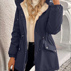 Shepra Faux-Fur Lined Hooded Parka Jacket – Waterproof Winter Parka Women Hooded Longline Jacket