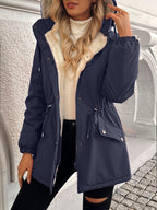 Shepra Faux-Fur Lined Hooded Parka Jacket – Waterproof Winter Parka Women Hooded Longline Jacket