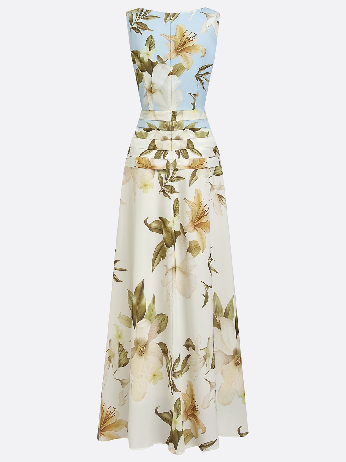 Magnolya Boat Neck Maxi Dress – Floral Maxi Dress Women Wedding Guest Elegant Evening Long Floral Dress