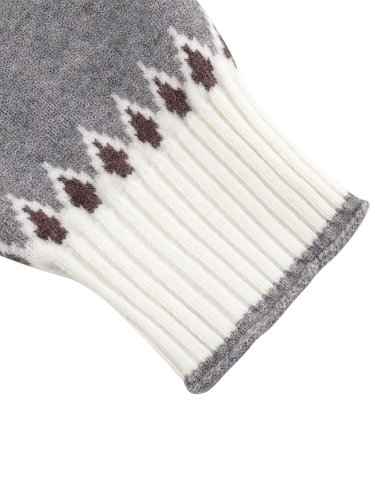 Zagrow Fair Isle Knit Jumper – Women Oversized Crew Neck Nordic Pattern Autumn Casual Chunky Jumper