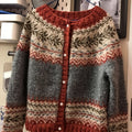 Fairbane Fair Isle Button-Up Cardigan – Women Knit Sweater Nordic Chunky Ribbed Autumn Fall Cardigan