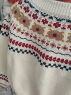 Yokradi Fair Isle Knit Cardigan – Nordic Crew Neck Button Women Autumn Winter Preppy Vintage Cardigan