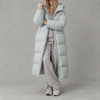 Chanquil Hooded Longline Puffer Coat – Women Oversized Padded Winter Warm Casual Puffer Coat