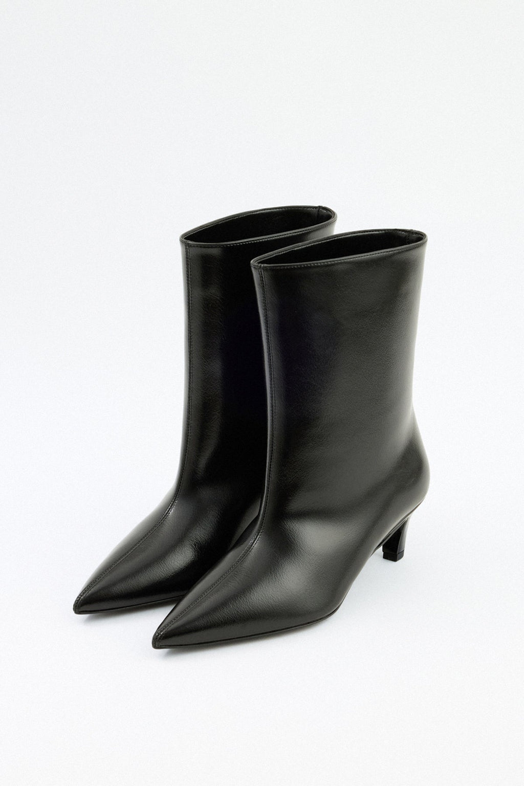 Toivenne Pointed Leather Ankle Boots – Women Kitten Heel Boots Ankle Autumn Winter Everyday Office Boots