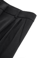 Plefron High-Waist Wide-Leg Trousers – Women Tailored Office Smart Casual Pleated Wide-Leg Trousers