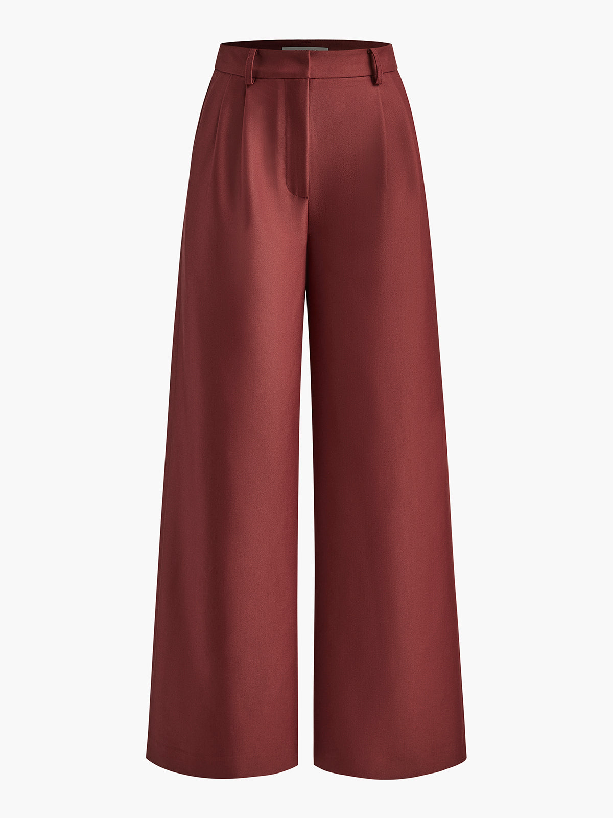 Plefron High-Waist Wide-Leg Trousers – Women Tailored Office Smart Casual Pleated Wide-Leg Trousers