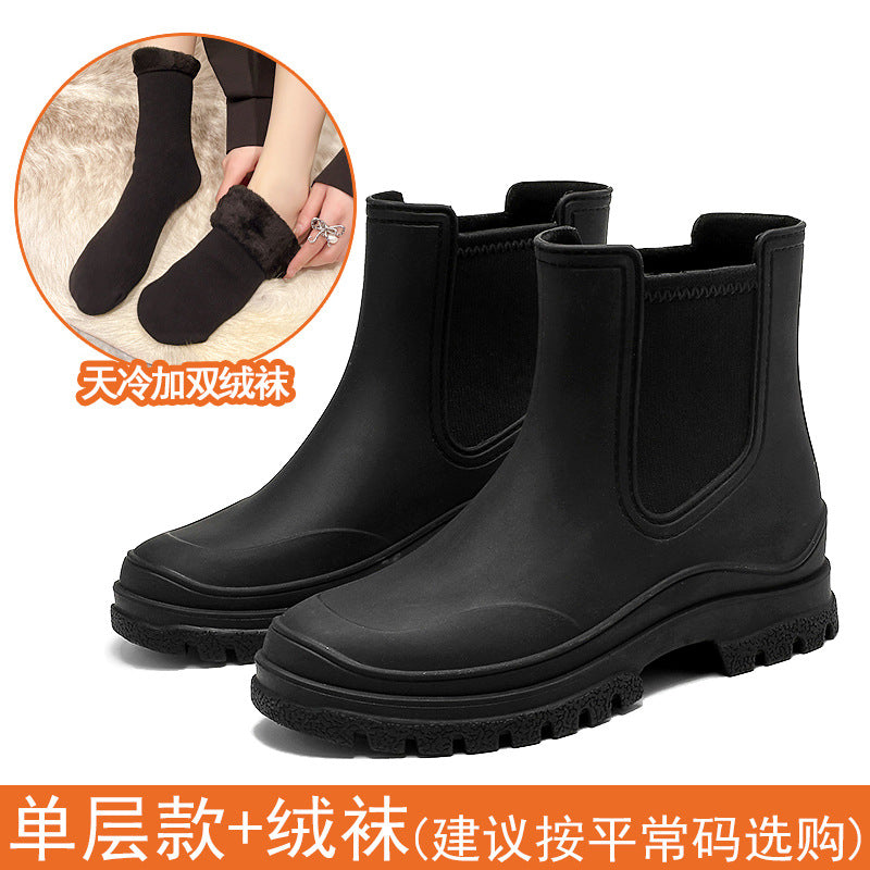 <font dir="auto" style="vertical-align: inherit;"><font dir="auto" style="vertical-align: inherit;">Japanese-Style Women's Short Rain Boots New Fashion Outdoor Waterproof Non-Slip Rubber Shoes Stylish Women's Water Shoes</font></font>