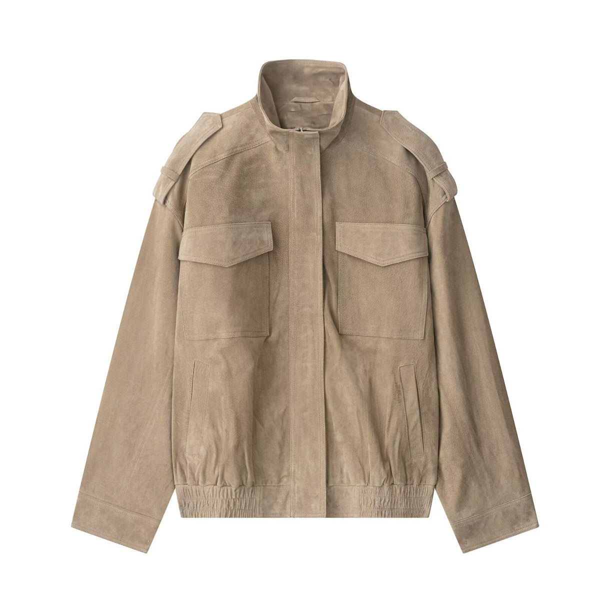 Epuldine Utility Bomber Jacket – Women Oversized Casual Streetwear Military Autumn Workwear Bomber Jacket