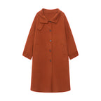 Standpyn Single-Breasted Longline Coat – Women Wool-Blend Tailored Casual Office Smart Autumn Winter Coat