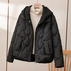 Quillow Cropped Puffer Jacket – Quilted Padded Hooded Women Casual Autumn Winter Coat