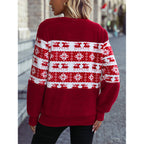 Fairlok Reindeer Fair Isle Jumper – Christmas Sweater Women Festive Holiday Knit Snowflake Pullover