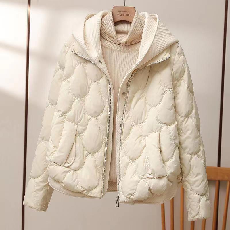 Quillow Cropped Puffer Jacket – Quilted Padded Hooded Women Casual Autumn Winter Coat