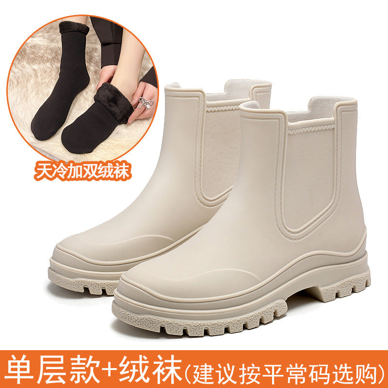 <font dir="auto" style="vertical-align: inherit;"><font dir="auto" style="vertical-align: inherit;">Japanese-Style Women's Short Rain Boots New Fashion Outdoor Waterproof Non-Slip Rubber Shoes Stylish Women's Water Shoes</font></font>