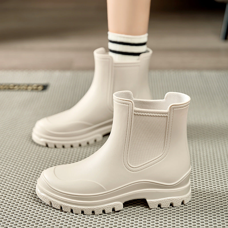 <font dir="auto" style="vertical-align: inherit;"><font dir="auto" style="vertical-align: inherit;">Japanese-Style Women's Short Rain Boots New Fashion Outdoor Waterproof Non-Slip Rubber Shoes Stylish Women's Water Shoes</font></font>