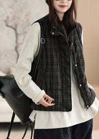 Bukstra Quilted Check Gilet – Padded Sleeveless Jacket Women Autumn Casual Layering Waistcoat
