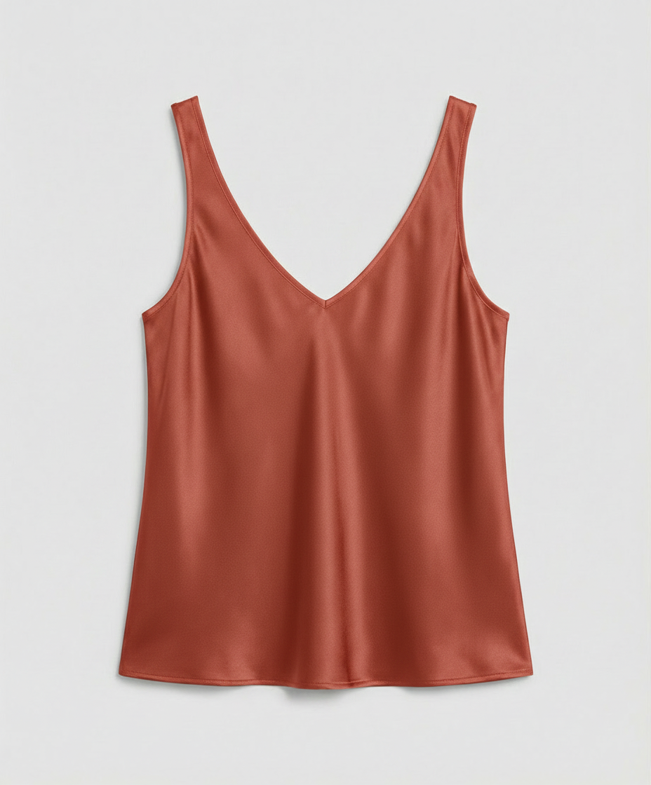 Wistra Satin V-Neck Camisole Top – Vest Top Women Sleeveless Formal Evening Ladies Elegant Camisole