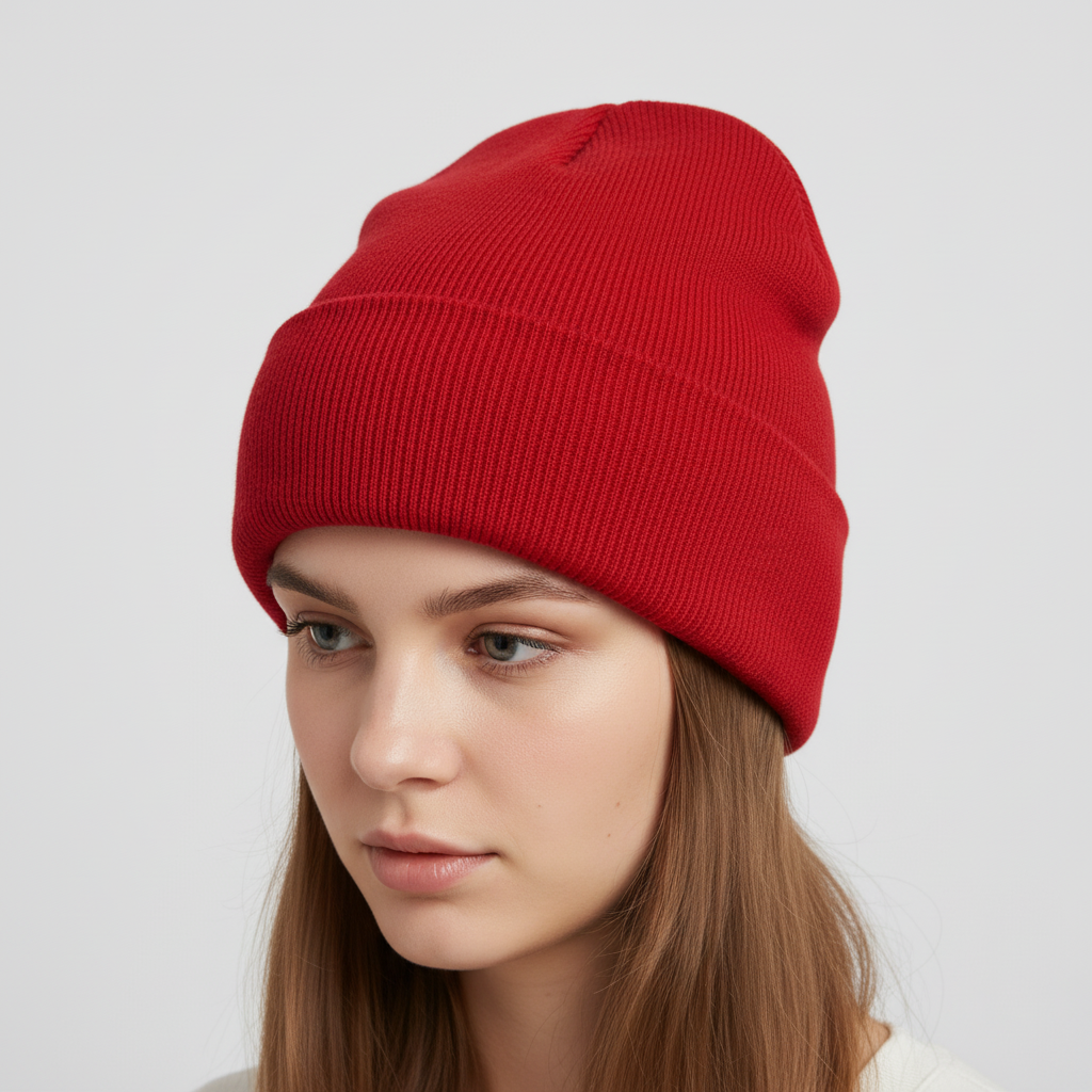 Ribbeth Ribbed Knit Beanie – Women Winter Slouchy Beanie Hat Chunky Knit Warm Accessories