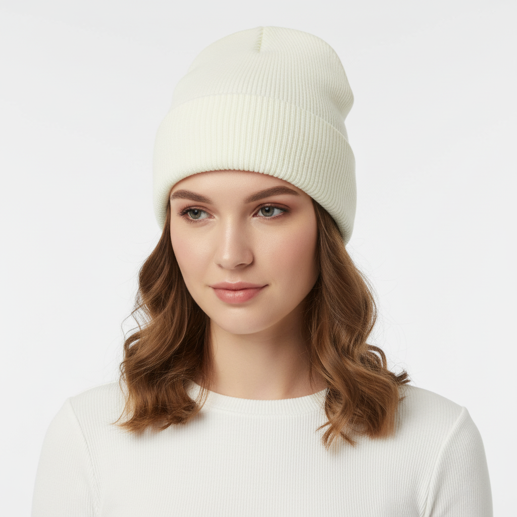 Ribbeth Ribbed Knit Beanie – Women Winter Slouchy Beanie Hat Chunky Knit Warm Accessories