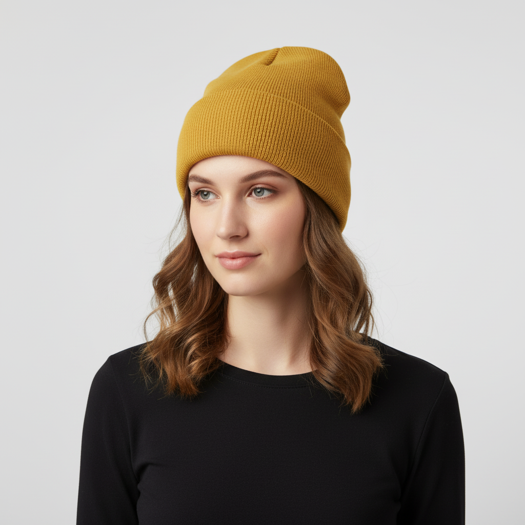 Ribbeth Ribbed Knit Beanie – Women Winter Slouchy Beanie Hat Chunky Knit Warm Accessories