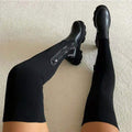 Tredform Platform Knee High Boots – Chunky Sole Women Leather Chelsea Knee High Boots British