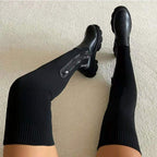 Tredform Platform Knee High Boots – Chunky Sole Women Leather Chelsea Knee High Boots British