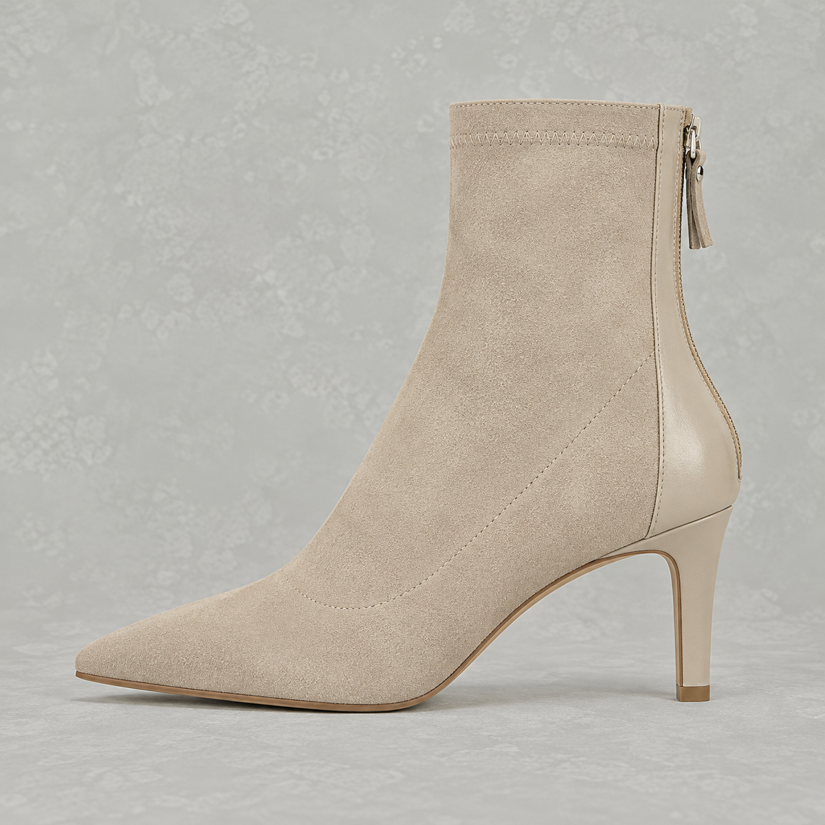 Ziptara Pointed Toe Ankle Boots – Suede Stiletto Heel Women Boots Leather Autumn Winter Formal Evening Work Boots