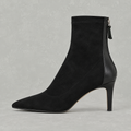Ziptara Pointed Toe Ankle Boots – Suede Stiletto Heel Women Boots Leather Autumn Winter Formal Evening Work Boots