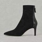 Ziptara Pointed Toe Ankle Boots – Suede Stiletto Heel Women Boots Leather Autumn Winter Formal Evening Work Boots