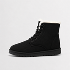 Sherafluff Lace-Up Ankle Boots – Warm Winter Snow Women Casual Flat Platform Ankle Boots