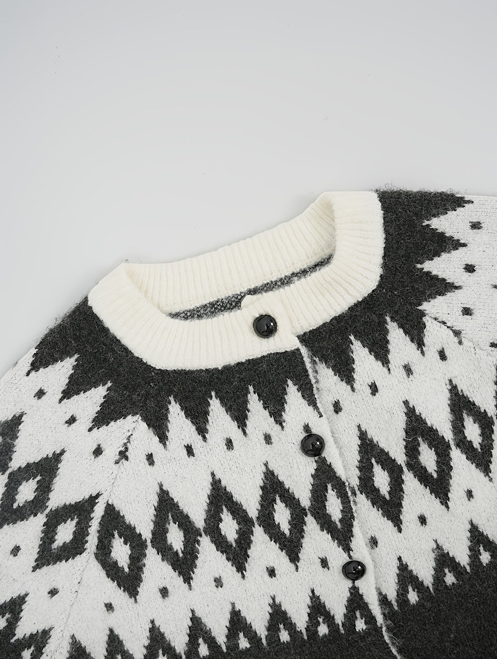Zigmotte Fair Isle Cardigan – Fair Isle Cardigan Womens Ladies Knit Sweater Button Front Casual