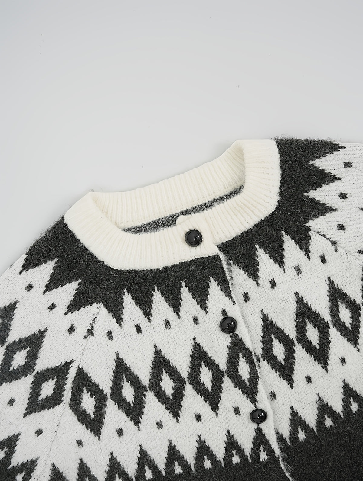 Zigmotte Fair Isle Cardigan – Fair Isle Cardigan Womens Ladies Knit Sweater Button Front Casual