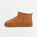 Bandwyre Faux Fur Ankle Snow Boots – Women Winter Warm Slip-On Casual Flat Comfy Ankle Boots