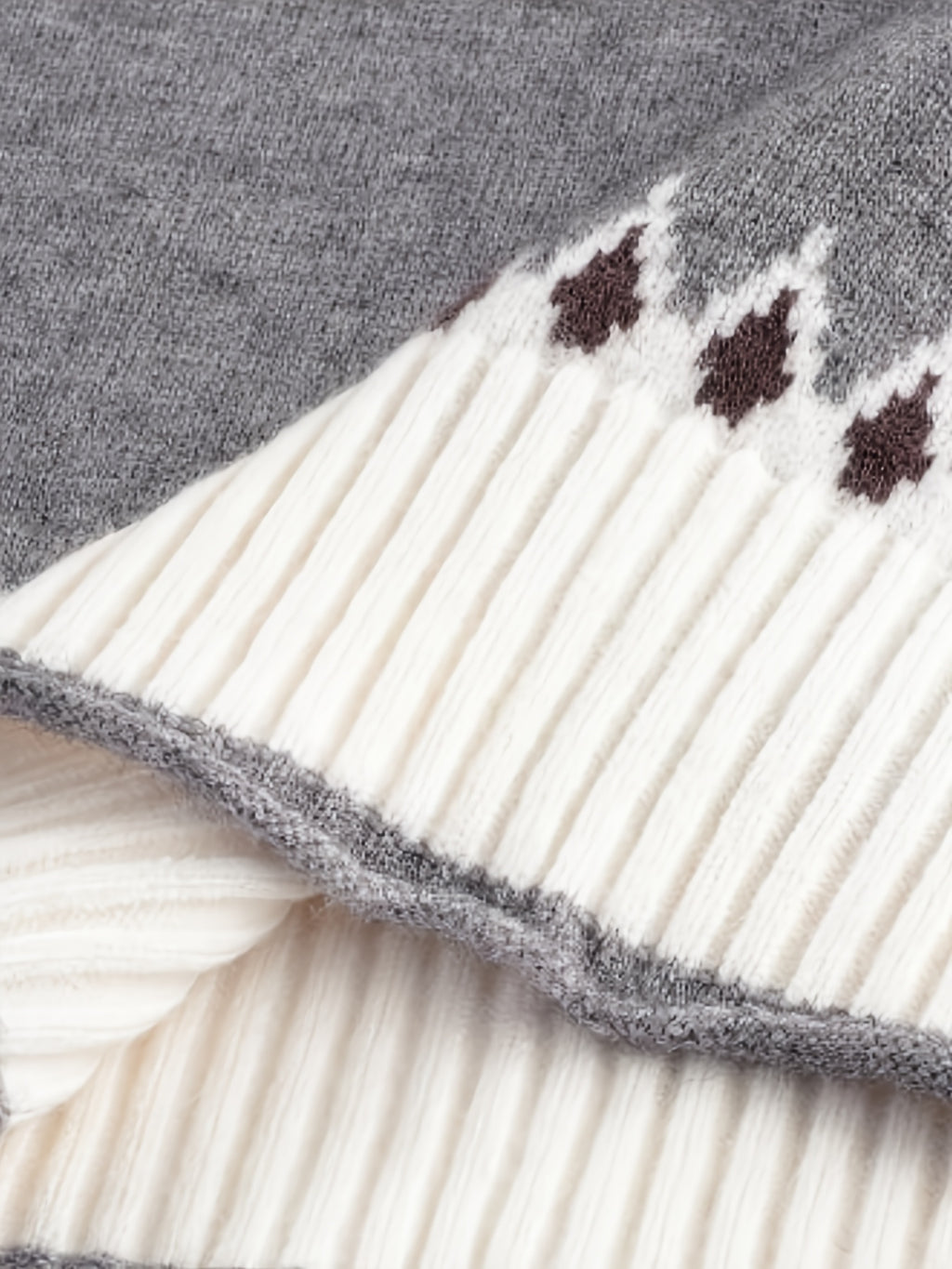 Zagrow Fair Isle Knit Jumper – Women Oversized Crew Neck Nordic Pattern Autumn Casual Chunky Jumper