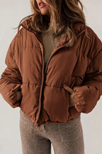 Chanlette Oversized Puffer Jacket – Women Quilted Cropped Casual Winter Streetwear Ladies Jacket