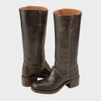 Strithen Knee-High Riding Boots – Women Leather Tall Boots Equestrian Classic Flat Casual