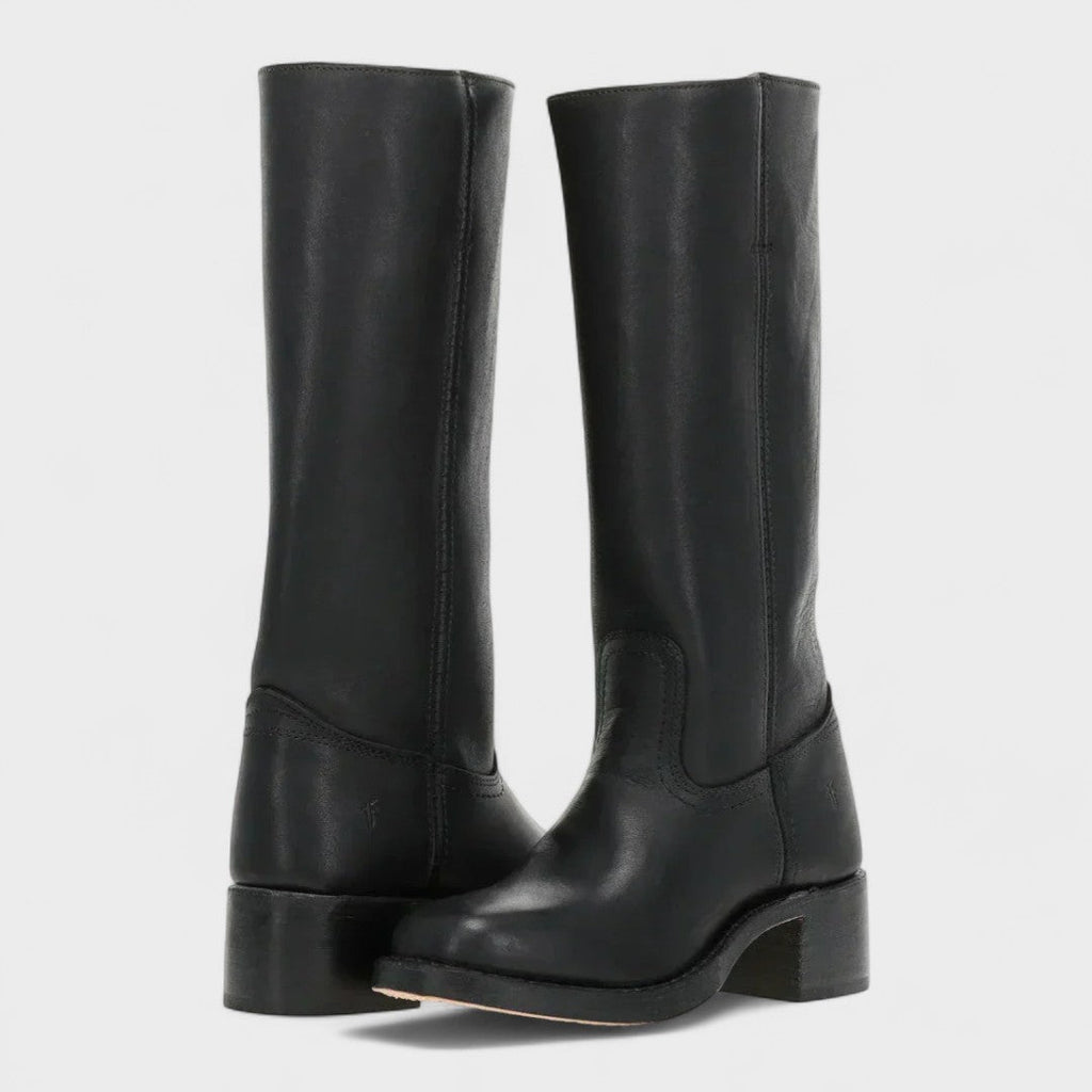 Strithen Knee-High Riding Boots – Women Leather Tall Boots Equestrian Classic Flat Casual