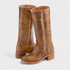 Strithen Knee-High Riding Boots – Women Leather Tall Boots Equestrian Classic Flat Casual