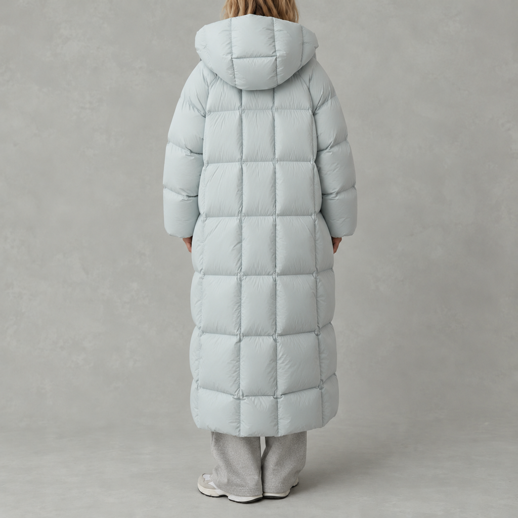 Chanquil Hooded Longline Puffer Coat – Women Oversized Padded Winter Warm Casual Puffer Coat