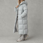 Chanquil Hooded Longline Puffer Coat – Women Oversized Padded Winter Warm Casual Puffer Coat