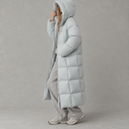 Chanquil Hooded Longline Puffer Coat – Women Oversized Padded Winter Warm Casual Puffer Coat