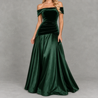 Diruche Velvet Off-Shoulder Maxi Dress – Evening Dresses Women Formal Wedding Guest Bardot Party Maxi Dress