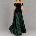 Diruche Velvet Off-Shoulder Maxi Dress – Evening Dresses Women Formal Wedding Guest Bardot Party Maxi Dress