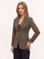 Tailor Single-Breasted Fitted Blazer – Women Tailored Office Work Formal Smart Casual Structured Blazer